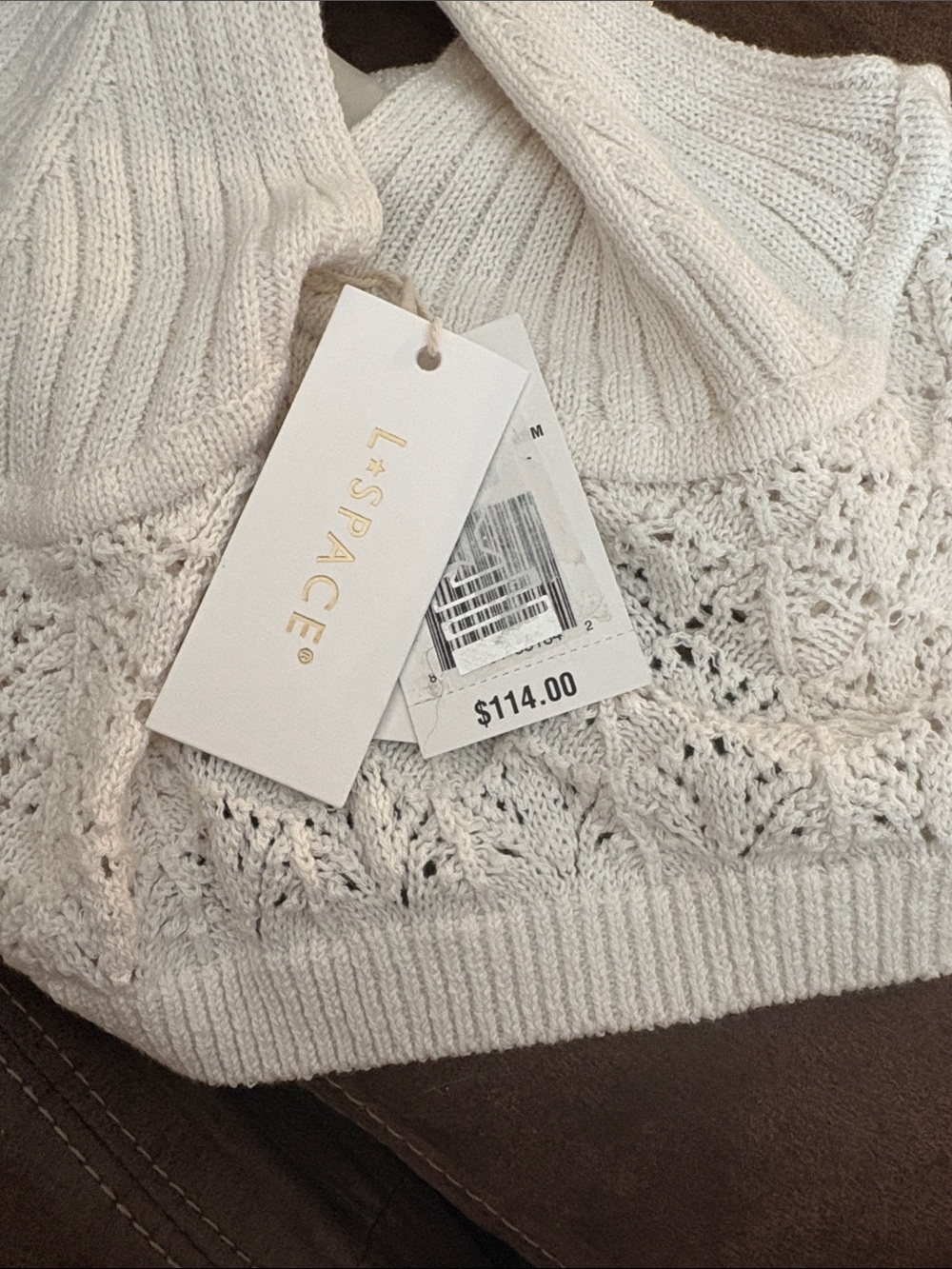 l*space Ivory Knit cropped top - Picture 4 of 4